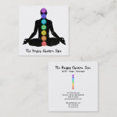*~* Chakra Heilung Meditation Lotus Pose Mann Quadratische Visitenkarte (Vorne/Hinten)