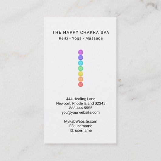 *~* Chakra Heilung Medizin Lotus Pose Mann Sun Visitenkarte (Rückseite)