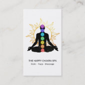 *~* Chakra Heilung Medizin Lotus Pose Mann Sun Visitenkarte (Vorderseite)