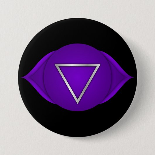 Chakra Indigo Drittes Auge Zen Yoga Spirituell Button (Vorderseite)
