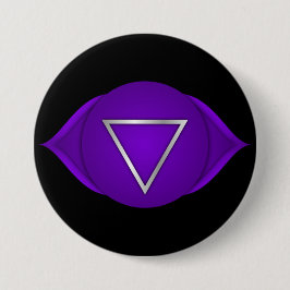 Chakra Indigo Third Eye Zen Yoga Spiritual Button