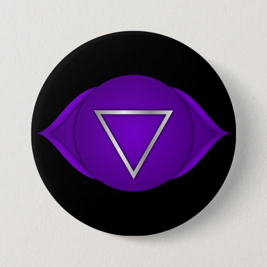 Chakra Indigo Third Eye Zen Yoga Spiritual Button (Vorderseite)