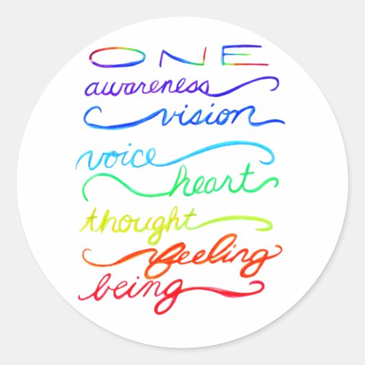 Chakra Inspirational Words Custom Sticker Decals (Vorderseite)