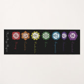 Chakra jetzt Yoga beginnt schwarz Yogamatte (Vorderseite (Horizontal))