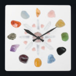 *~* Chakra Kristallenergie-Edelstein Quadratische Wanduhr<br><div class="desc">* Chakra Kristallenergie-Edelstein-Schwingungens-Wand Clock* Die eingeschlossenen Edelsteinsteine und -kristalle sind: Klare Quarz-Punkte, Rosen-Quarz, Granat, blauer Kalzit, schwarzer Onyx, Pyrit, Peridot, Amethyst, blauer Spitze-Achat, Citrine, Carnelian, orange Kalzit und Mandarine-Quarz. Dieses ist ein quadratisches friedliches Beruhigen multi - Edelstein- und Kristallwanduhrentwurf, der entfernt Energie- vom Abstandsheiler Anna Rosa erhöht wird (alias Anna...</div>