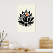 Chakra-Kronen-Kunstposter Minimaler Lotus-Design Poster (Küche)