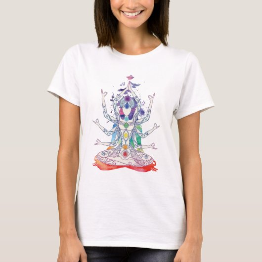 Chakra Kundalini Meditation Yoga Reiki T-Shirt (Vorderseite)
