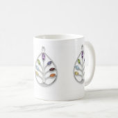 Chakra-Lebensbaum-Anhänger Silber Kaffeetasse (VorderseiteRechts)