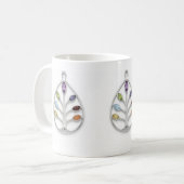 Chakra-Lebensbaum-Anhänger Silber Kaffeetasse (Vorderseite Links)