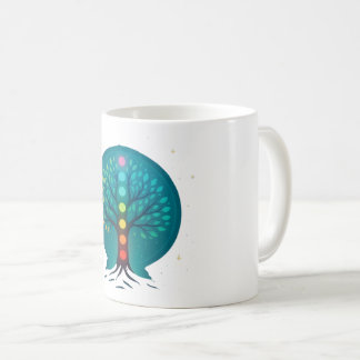 Chakra-Lebensbaum-Tasse | Teal Moon Meditation Spi Kaffeetasse