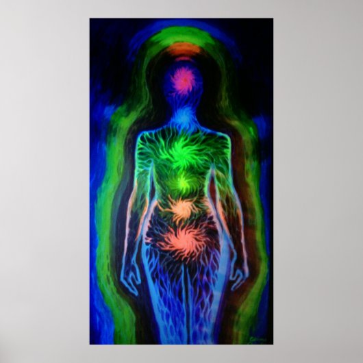 Chakra Licht und Aura Poster (Vorne)