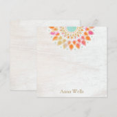 Chakra Lotus Blume Floral Mandala Mitteilungskarte (Vorne/Hinten)