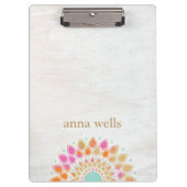 Chakra Lotus Blume Mandala Klemmbrett (Vorderseite)