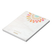 Chakra Lotus Blume Mandala Notepad Notizblock (Rotiert)
