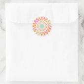 Chakra Lotus Blume Mandala Runder Aufkleber (Tasche)