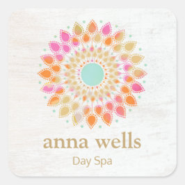 Chakra Lotus Blume Mandala Square Sticker