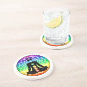 Chakra Lotus Sandstone Untersetzer - Yoga Art (Seite)