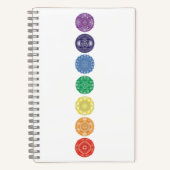 Chakra Mandala Multi-Color-Notebook Notizblock (Vorderseite)