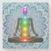 Chakra, Mandala, Untersetzer aus spirituellem Marm