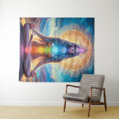 Chakra-Mediation Wandteppich (Beispiel (Horizontal))