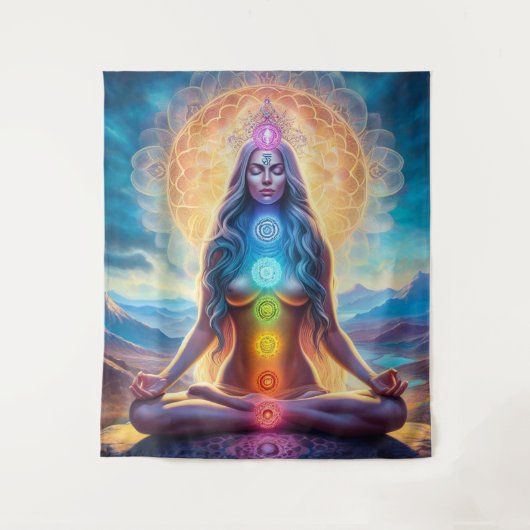 Chakra-Mediation Wandteppich (Vorderseite)