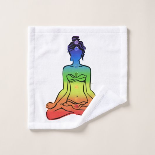 Chakra/Meditation Badhandtuch Set (Waschlappen)