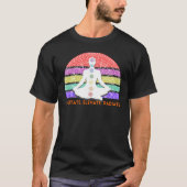 Chakra Meditation Yoga Rainbow Sunset T-Shirt (Vorderseite)