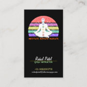 Chakra Meditation Yoga Rainbow Sunset Visitenkarte (Vorderseite)