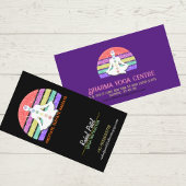 Chakra Meditation Yoga Rainbow Sunset Visitenkarte