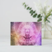 Chakra Meditation Yoga Zen Postkarte (Stehend Vorderseite)