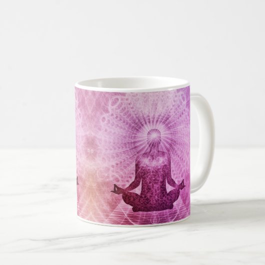 Chakra Meditation Zen Metaphysische Kaffee-Cup-Tas Kaffeetasse (VorderseiteRechts)