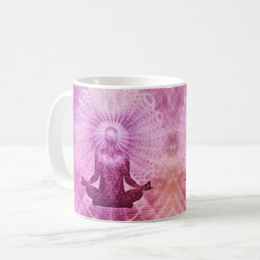 Chakra Meditation Zen Metaphysische Kaffee-Cup-Tas Kaffeetasse (Vorderseite Links)