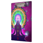 Chakra Meditations-Blumenmuster-Entwurf Klemmbrett (Links)