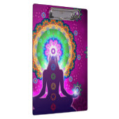 Chakra Meditations-Blumenmuster-Entwurf Klemmbrett (Rechts)