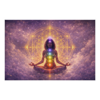 Chakra-Meditations-Glossy-Poster-Wandkunst Poster