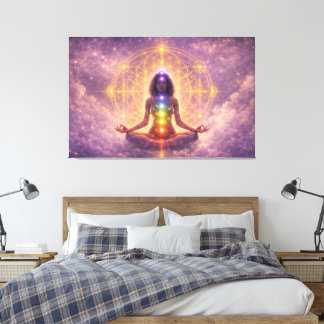 Chakra-Meditations-Leinwand-Wandkunst Leinwanddruck