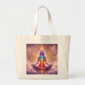 Chakra-Meditations-Tasche Yoga-Design Jumbo Stoffbeutel (Vorne)
