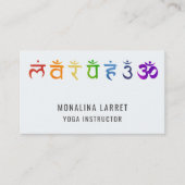 Chakra Medizin Symbol Yoga Instructor Visitenkarte (Vorderseite)