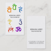 Chakra Medizin Symbol Yoga Instructor Visitenkarte (Vorne/Hinten)