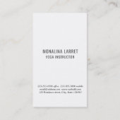 Chakra Medizin Symbol Yoga Instructor Visitenkarte (Rückseite)