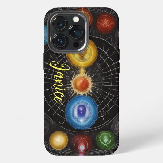 Chakra-Monogramm iPhone Hülle (Hinten)