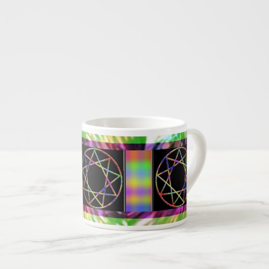 Chakra Nonagram Espressotasse (Vorderseite Rechts)