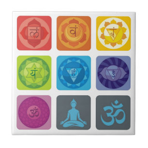 Chakra, Ohm, Aura, zen, Chakras, Yoga, Yogi, Heile Fliese