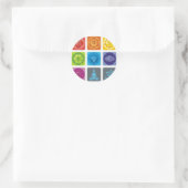 Chakra, Ohm, Aura, zen, Chakras, Yoga, Yogi, Heile Runder Aufkleber (Tasche)