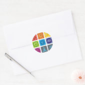 Chakra, Ohm, Aura, zen, Chakras, Yoga, Yogi, Heile Runder Aufkleber (Umschlag)