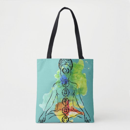 Chakra OM Namaste ganz über DruckTasche Tasche (Vorderseite)