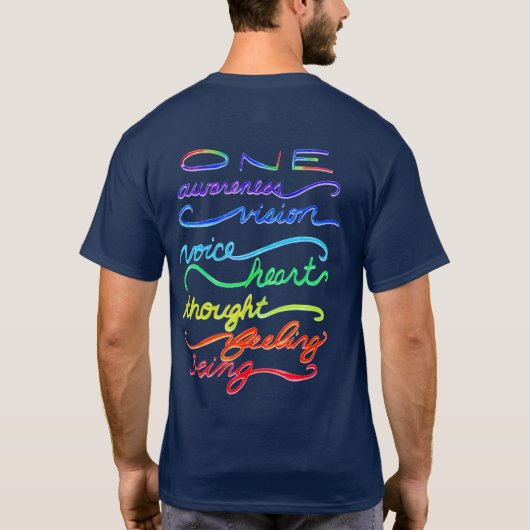 Chakra One Words Custom Art Bekleidung T - Shirt (Rückseite)