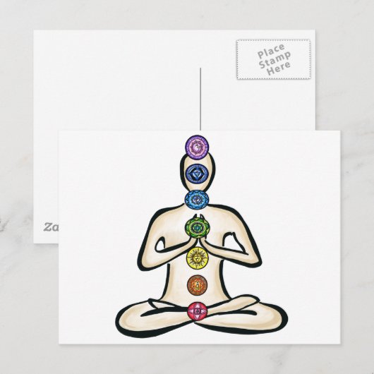 Chakra Powered Postkarte (Vorne/Hinten)