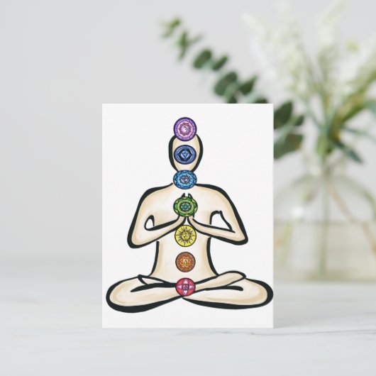 Chakra Powered Postkarte (Stehend Vorderseite)