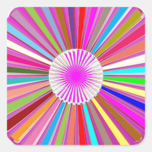 CHAKRA Rad runder bunter heilender Goodluck Dekor Quadratischer Aufkleber